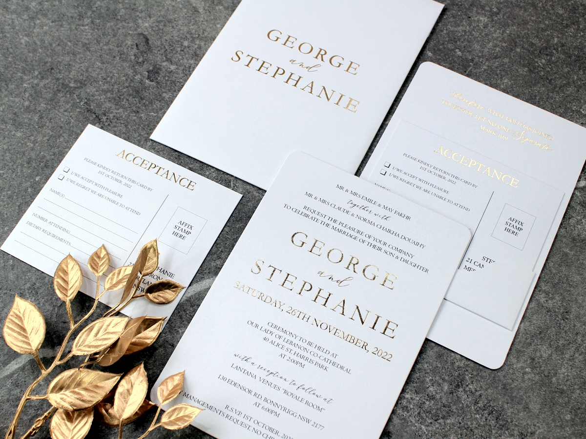 George & Stephanie Panel Invitation