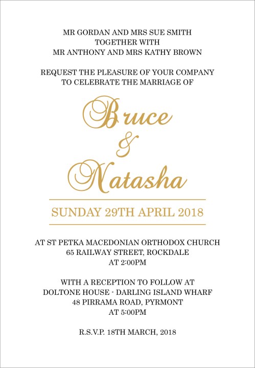 BRUCE & NATASHA LUXE INVITATION