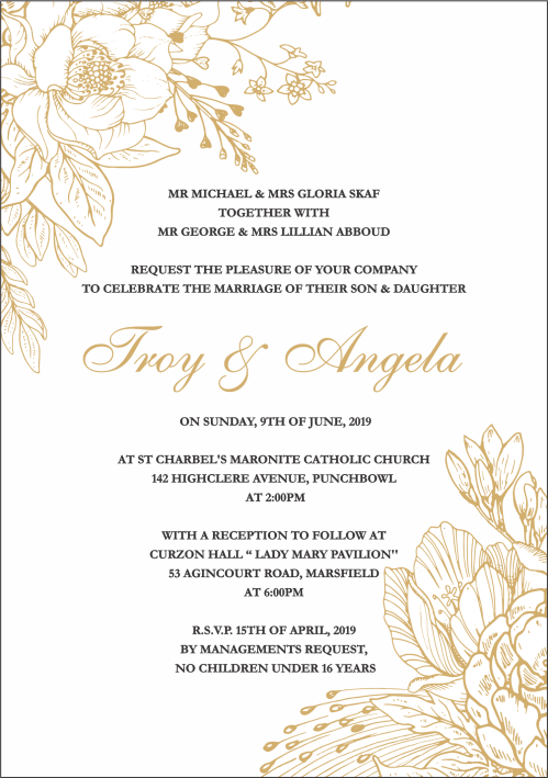 TROY & ANGELA WHITE LUXE INVITATION